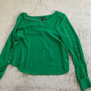 Very J emerald green long sleeve top in size M